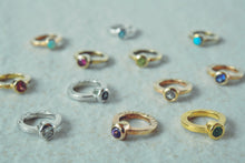 画像をギャラリービューアに読み込む, K18 ベビーリング 4月 ダイヤモンド