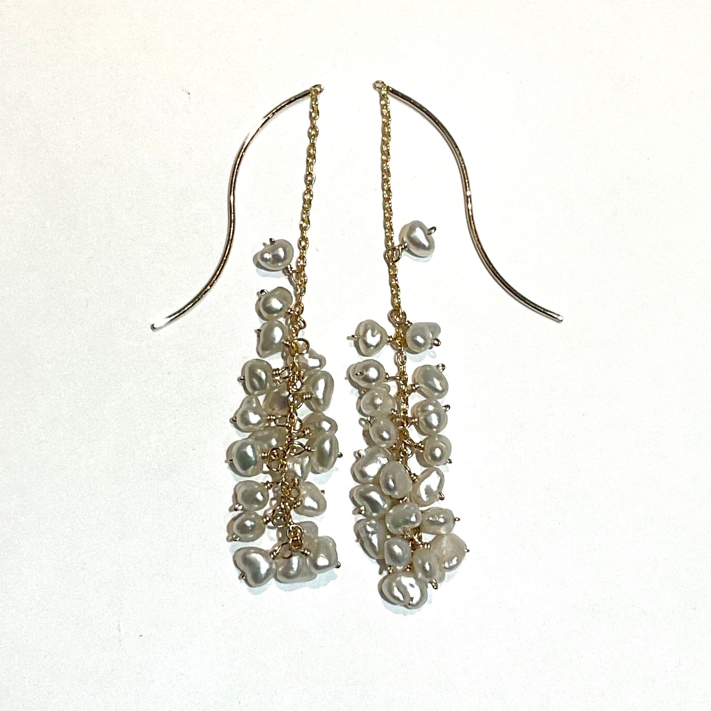TILLA EARTH K18YG/K10YG Colors【海の泡】 あこやケシパールピアス