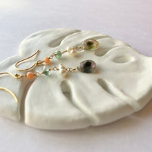 画像をギャラリービューアに読み込む, K18YG/K10YG ウォーターメロントルマリンピアス / b
