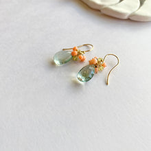 画像をギャラリービューアに読み込む, K18YG Colors フローライト花束ピアス