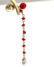 画像をギャラリービューアに読み込む, K18YG/K10YG Colors サルジ珊瑚ポストピアス(片耳用・チャーム付き)