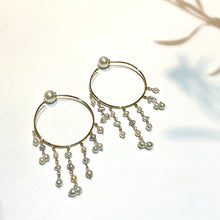 画像をギャラリービューアに読み込む, K18YG/K10YG あこやパールフープピアス