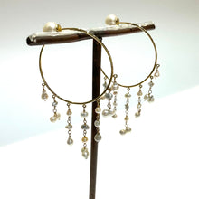 画像をギャラリービューアに読み込む, K18YG/K10YG あこやパールフープピアス