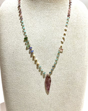 画像をギャラリービューアに読み込む, K18YG/K10YG トルマリン/スピネルネックレス