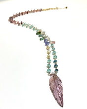 画像をギャラリービューアに読み込む, K18YG/K10YG トルマリン/スピネルネックレス