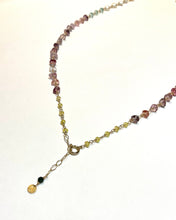 画像をギャラリービューアに読み込む, K18YG/K10YG トルマリン/スピネルネックレス