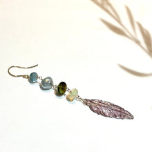 画像をギャラリービューアに読み込む, K18YG/K10YG トルマリン片方ピアス-C