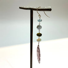 画像をギャラリービューアに読み込む, K18YG/K10YG トルマリン片方ピアス-C