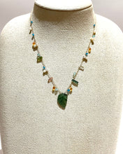 画像をギャラリービューアに読み込む, K18YG/K10YG  グリーントルマリンネックレス