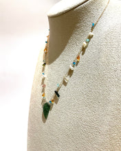 画像をギャラリービューアに読み込む, K18YG/K10YG  グリーントルマリンネックレス