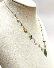 画像をギャラリービューアに読み込む, K18YG/K10YG  グリーントルマリンネックレス