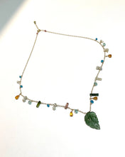 画像をギャラリービューアに読み込む, K18YG/K10YG  グリーントルマリンネックレス