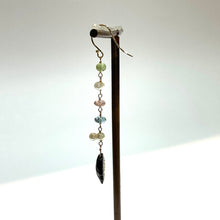 画像をギャラリービューアに読み込む, K18YG/K10YG グリーントルマリンリーフ片方ピアス