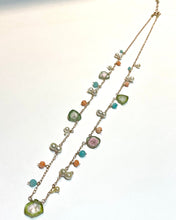 画像をギャラリービューアに読み込む, K18PG/K10YG ウォーターメロントルマリン粒々ネックレス