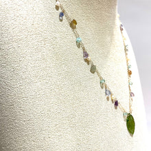 画像をギャラリービューアに読み込む, K18YG/K10YG グリーントルマリンネックレス