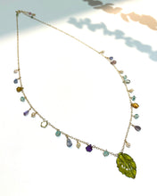 画像をギャラリービューアに読み込む, K18YG/K10YG グリーントルマリンネックレス