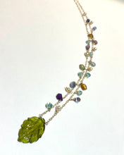 画像をギャラリービューアに読み込む, K18YG/K10YG グリーントルマリンネックレス