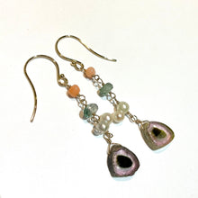 画像をギャラリービューアに読み込む, K18YG/K10YG ウォーターメロントルマリンピアス / b