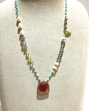 画像をギャラリービューアに読み込む, K18YG/K10YG ウォーターメロントルマリンネックレス