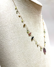 画像をギャラリービューアに読み込む, K18YG/K10YG トルマリンリーフチェーンネックレス