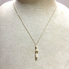 画像をギャラリービューアに読み込む, K18YG/K10YG あこやツインパールネックレス