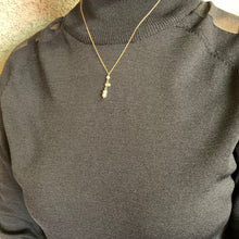 画像をギャラリービューアに読み込む, K18YG/K10YG あこやツインパールネックレス