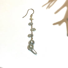 画像をギャラリービューアに読み込む, K18YG/K10YG あこやパール片方ピアスC - ②