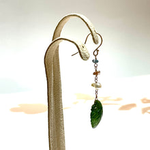 画像をギャラリービューアに読み込む, K18YG/K10YG グリーントルマリン片方ピアス-B