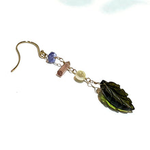 画像をギャラリービューアに読み込む, K18YG/K10YG グリーントルマリン片方ピアス-C