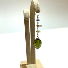 画像をギャラリービューアに読み込む, K18YG/K10YG グリーントルマリン片方ピアス-C