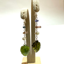 画像をギャラリービューアに読み込む, K18YG/K10YG グリーントルマリン片方ピアス-C