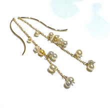 画像をギャラリービューアに読み込む, K18YG/K10YG あこやパール粒々ショートピアス - A