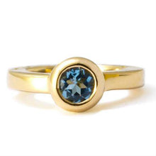 画像をギャラリービューアに読み込む, K18ベビーリング 11月 ブルートパーズ - tilla-earth