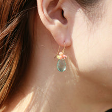 画像をギャラリービューアに読み込む, K18YG Colors フローライト花束ピアス