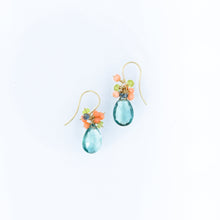 画像をギャラリービューアに読み込む, K18YG Colors フローライト花束ピアス