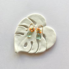 画像をギャラリービューアに読み込む, K18YG Colors　フローライト花束ピアス
