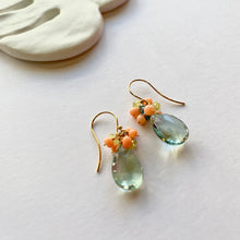 画像をギャラリービューアに読み込む, K18YG Colors　フローライト花束ピアス
