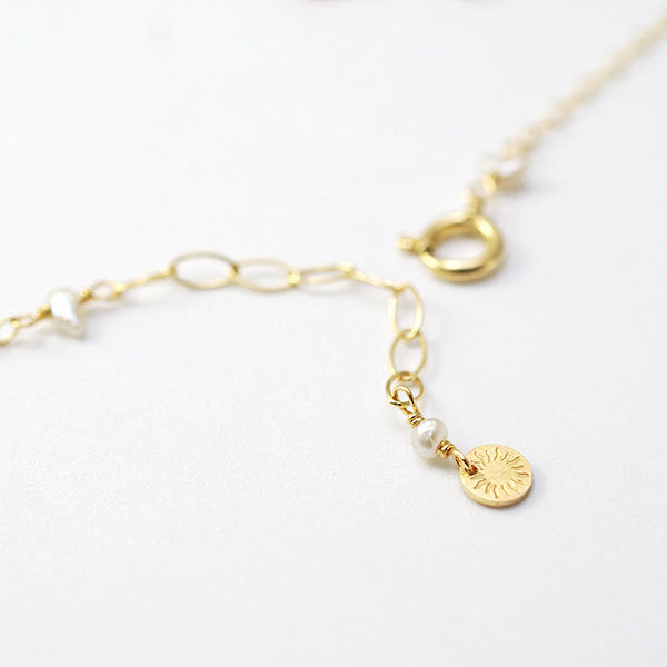 TILLA EARTH K18YG Colors【海の泡】 ターコイズネックレス 石垣島