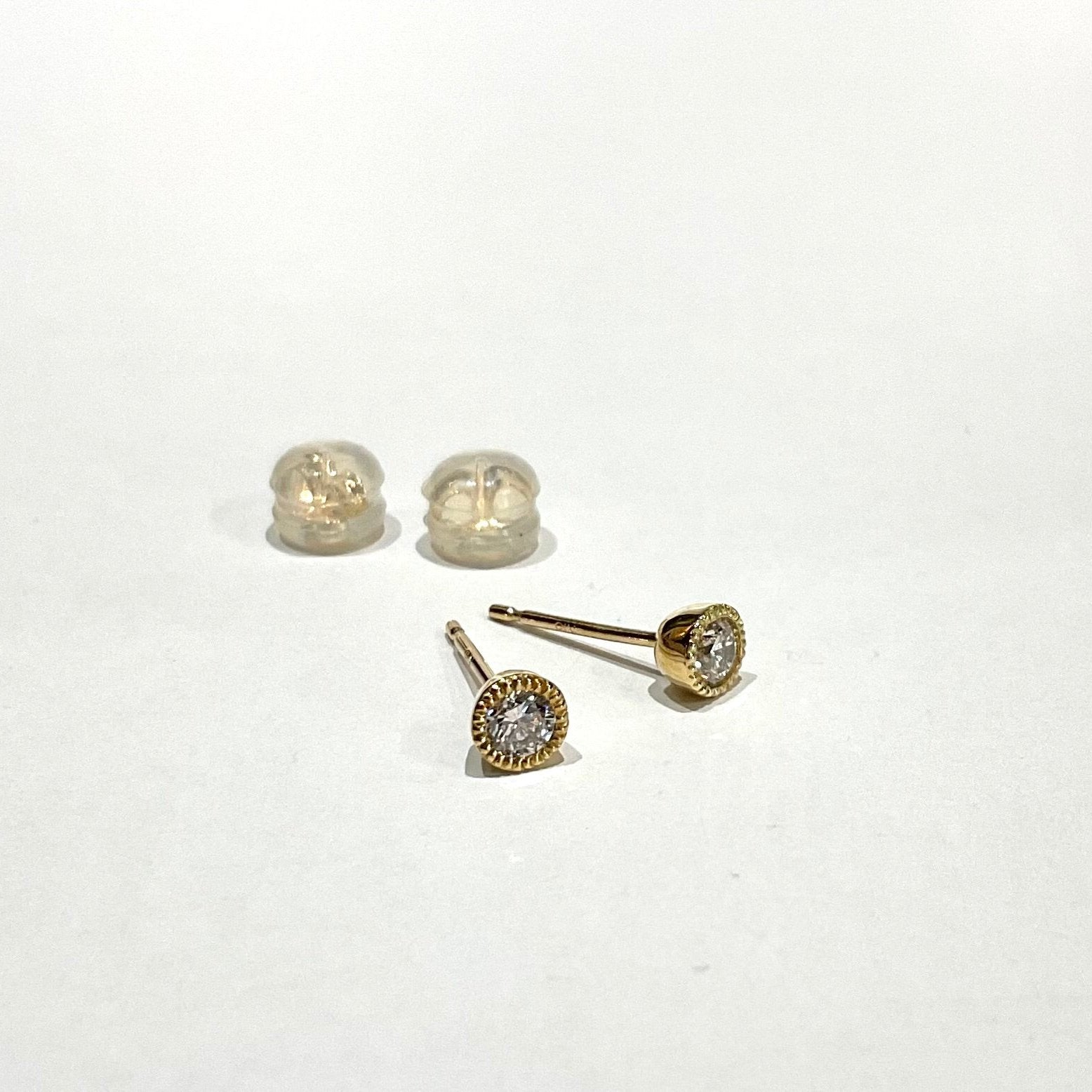 リメイク】K18YG ダイヤモンド ピアス 0.30CT 【リメイク】K18YG 